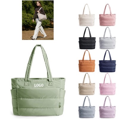 Lightweight Puffy Tote Bag