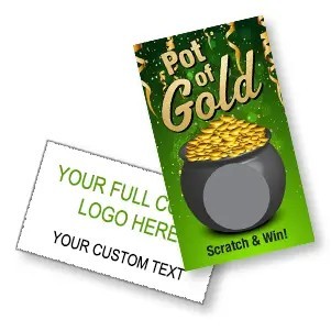 Scratch Off Cards - POT OF GOLD - Scratch and Win- (4 Sizes)