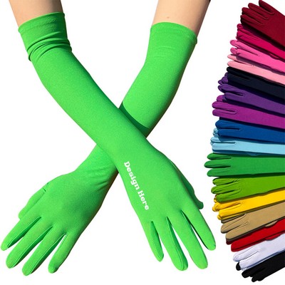 Women Long Satin Gloves