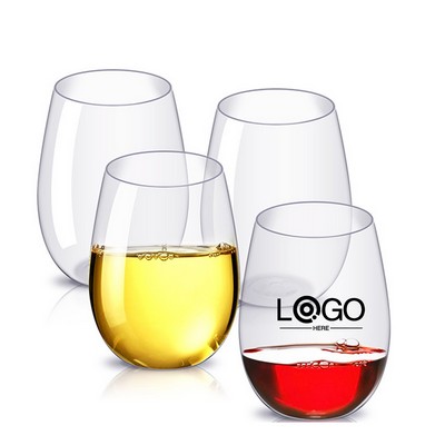 12oz Clear Plastic Wine Glasses Party Cups