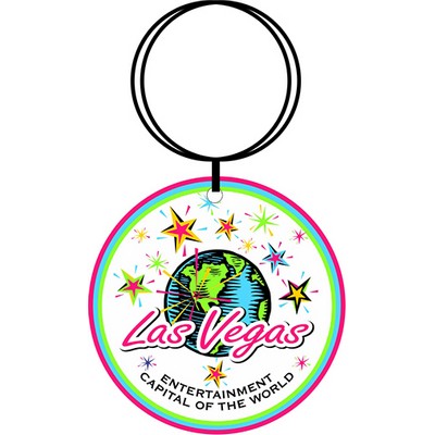 Las Vegas Chip Key Chain w/Clear Mirrored Back (4 Square Inch)