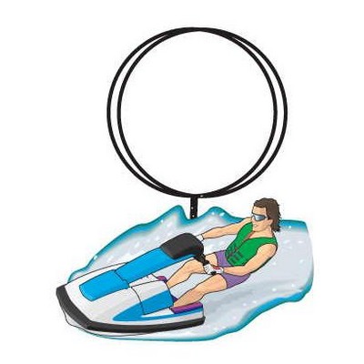 Jet Ski Key Chain w/Clear Mirrored Back (3 Square Inch)