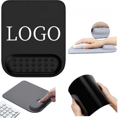 Wave Non-Slip Mouse Pad With Foam Wrist Rest
