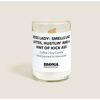 Coffee Scented Soy Candle – 4oz Recycled Glass Promotional Candle