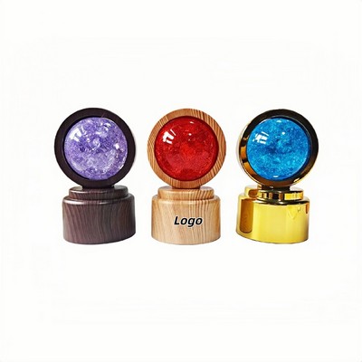 3D Engraved Starry Sky Crystal Globe Rotating Night Light