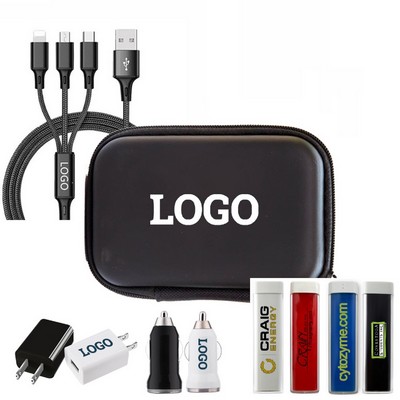 4-in-1 Power Bank Mobile Travel Charging Set