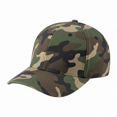 Olive Woodland Velcro® Flat Brim Cap