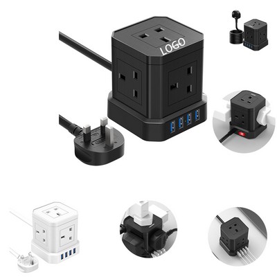 Power Strip w/5 Outlets 4 USB Ports