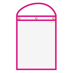 Pink Neon-Stitched Work Ticket Holder