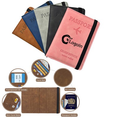 Passport Holder Cover Travel Wallet-RFID-Blocking Case