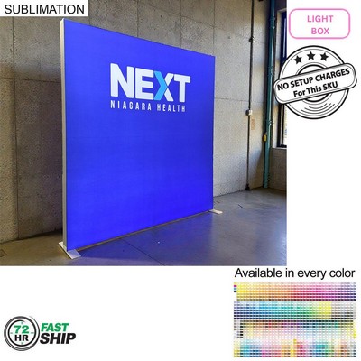 72Hr Fast Ship - Backlit LED Light Box SEG Floor Display WALL Kit, (8'W x 8'H)
