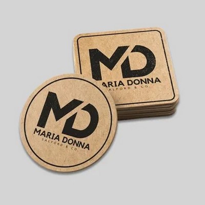 Custom Kraft Paper Coaster - Custom - 3.5" x 5"