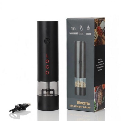 40 ml Rechargeable ABS Electric Pepper Grinder w/ Lid