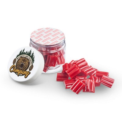 2 oz Jar of mini Strawberry Licorice Bites