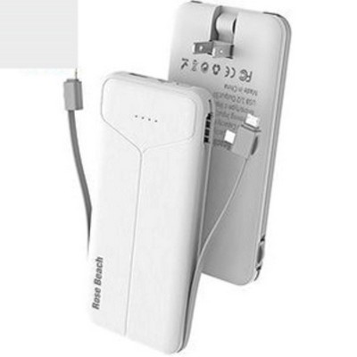 10,000mAh Power Bank w/Cables & Wall Plug