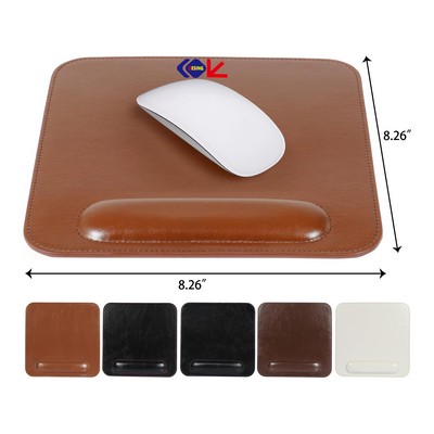 Leather Mouse Pad with Wrist Rest