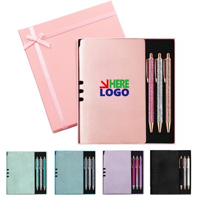 A6 Leather Journal Notebook Pen with Present Box