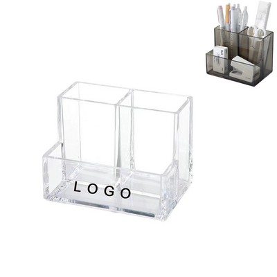 Clear Desktop Pen And Stationery Organizer