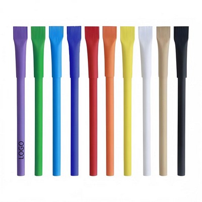 Rainbow Recyclable Eco Friendly Comfortable Grip Kraft Paper Ballpoint Pen