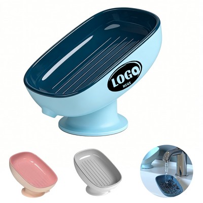 Self Draining Soap Dish with Suction Cup