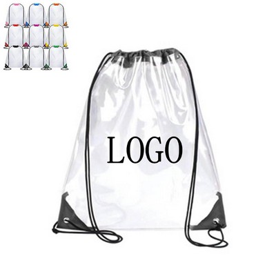 Transparent PVC Drawstring Bag