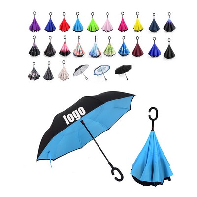 C-Shaped Handle Inverted Umbrella