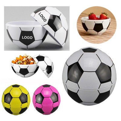 Melamine Soccer Bowl w/ Lid Set 15oz