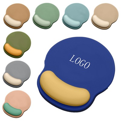 Non-Slip Color-Block Wrist Rest Mouse Pad