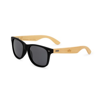 CapeShades Recycled Bamboo Sunglasses Black Frame - Black