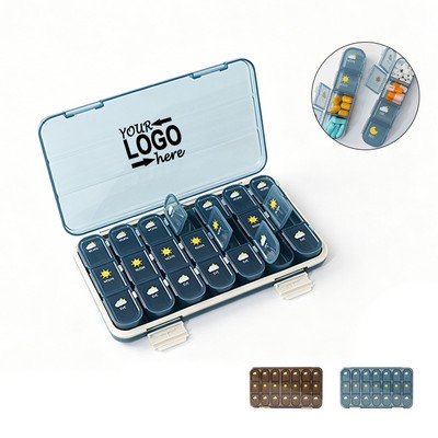 Weekly 7-Day Pill Organizer 21 Grid