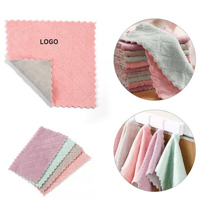 Absorbent Coral Velvet Dishtowels