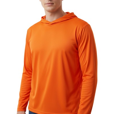 Outlash Wear Unisex Hooded Long Sleeve Performance T-shirt - 100%Polyester