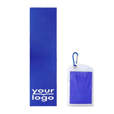 Instant Cooling Towel With Carabiner Storage Bag