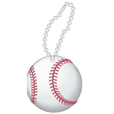 Baseball Promotional Key Chain w/ Black Back (2 Square Inch)