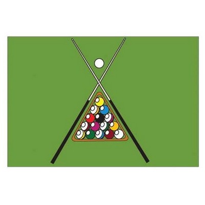 Pool Table Rack Rectangle Badge w/ Bar Pin (2"x3")