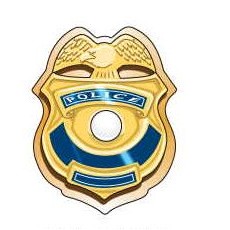 Police Badge Executive Magnet w/ Full Magnetic Back (8 Square Inch)