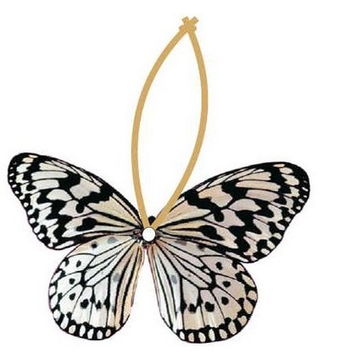 Black & White Butterfly Promotional Ornament w/ Black Back (4 Square Inch)