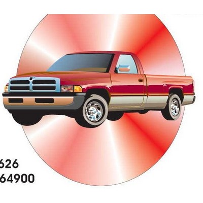 Red Pick Up Acrylic Coaster w/Felt Back