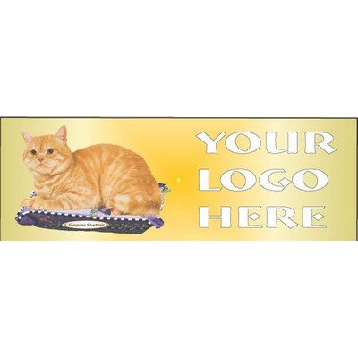 European Shorthair Cat Panoramic Badge w/ Bar Pin