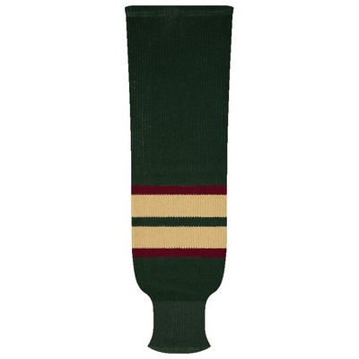 Minnesota Pro Series Green Away Socks w/Gold & Red Stripes