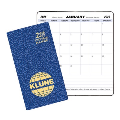Two Year Pocket Planner w/ Cobblestone Cover