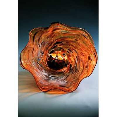 Sunset Beach Art Glass Bowl w/o Marble Base (6.5"x3.5")