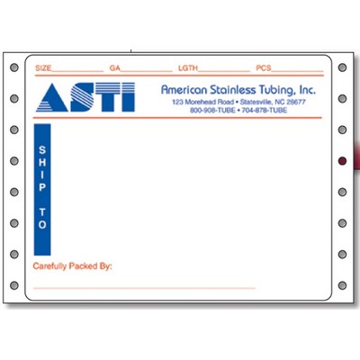Custom Spot Color Typewriter Mailing Labels on Roll (5"x3 15/16")