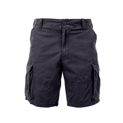 Black Vintage Paratrooper Cargo Shorts (3X-Large)