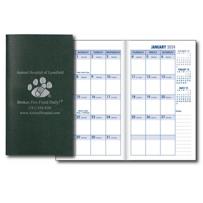 Vertical Economy Leatherette Pocket Planner