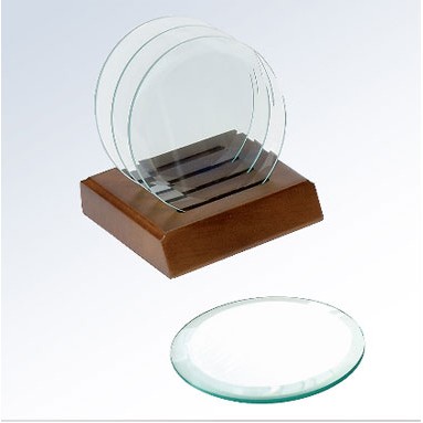 Round Jade Glass Coaster Set (Laser Engraved)