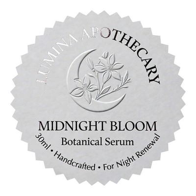 Foil Stamp/Embossed Starburst Label Roll (2¼" Diameter)