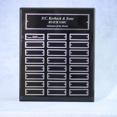 Perpetual Ebony Piano Finish Plaque - 24 Plates - 12"x15"