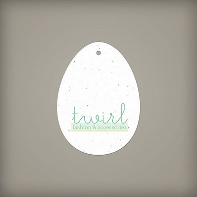 Single-Sided Egg Shape Seed Paper Tags