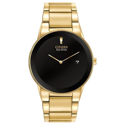 Citizen® Men's Axiom Eco-Drive Stainless Steel Watch w/Black Dial